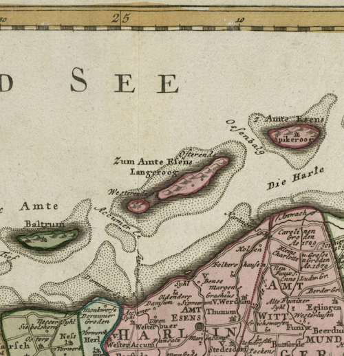 Charte von dem Fürstenthum Ostfriesland, Langeoog