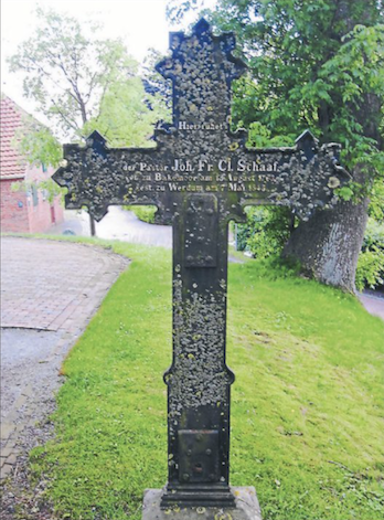 Grabstein Johann Schaaf, Friedhof Werdum