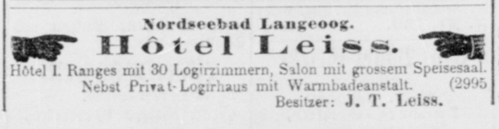 Anzeige in der `Rhein- und Ruhrzeitung´ vom 1.8.1891