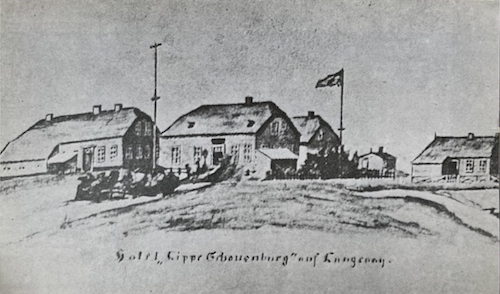 Häuser im Fährhusweg vor 1880, Langeoog